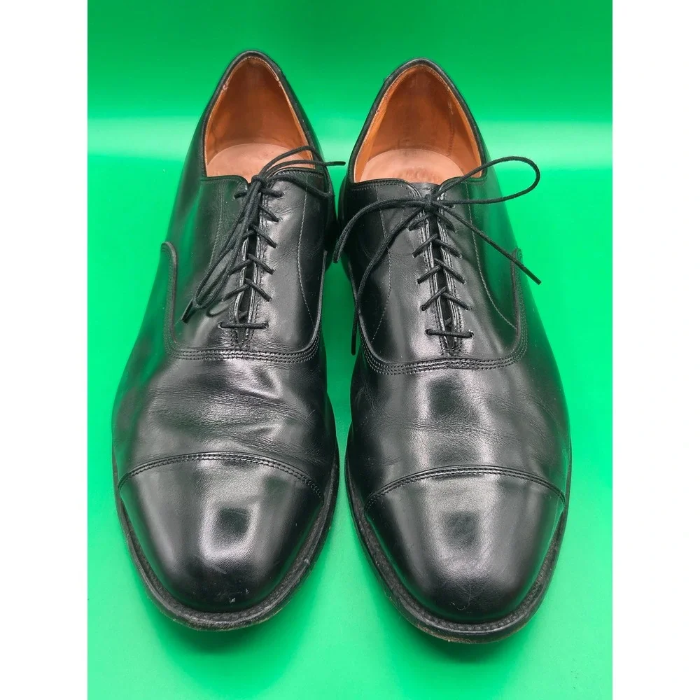 Allen Edmonds Park Avenue Black Leather Cap Toe Oxford Dress Shoes Mens 14 EEE